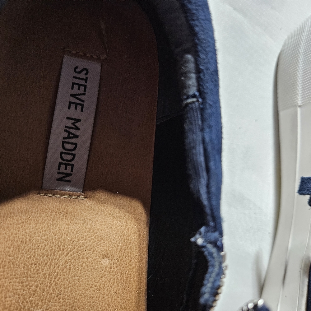 Womens Size 10 steve madden blue Suede slip on - Picture 4 of 6